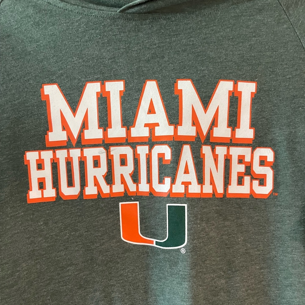 Green hoodie hurricanes sport shirt lg